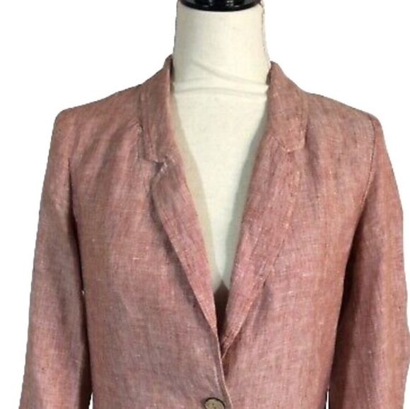Jones & Co. linen blazer heather red size M - Picture 2 of 15